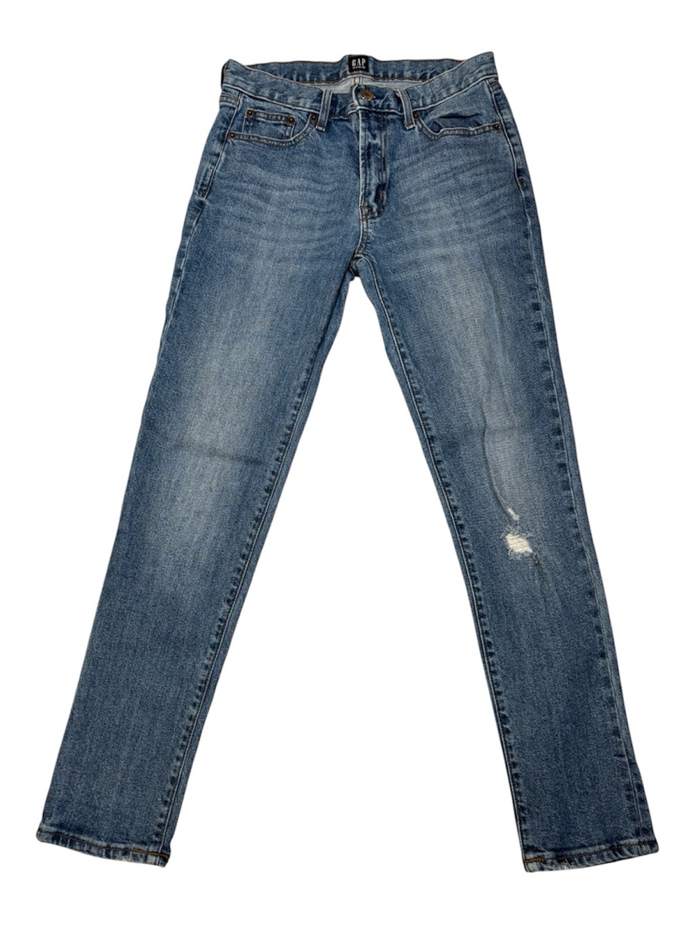 GAP Jeans, Best Girlfriend, Distress Faded Denim, W24, Size 0, 00, 26x27, Petite